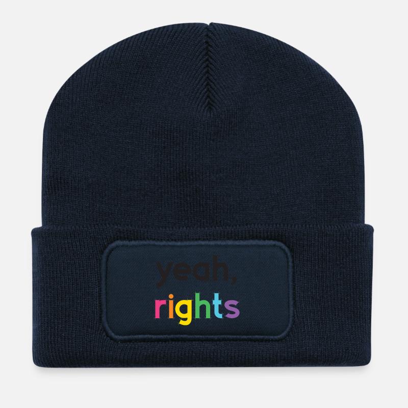 Pride Month LGBT - ja, Rechte - Recycelte Patch Beanie - French Navy