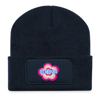MAÎTRESSE. MAITRE. MERCI. MERCI MAÎTRESSE - Beanie recyclé à patch - bleu marine - Devant