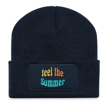 Feel the Summer - Recycled Patch Beanie - french navy - Front