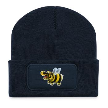 Das Hummel-Nilpferd - Recycelte Patch Beanie - French Navy - Vorne