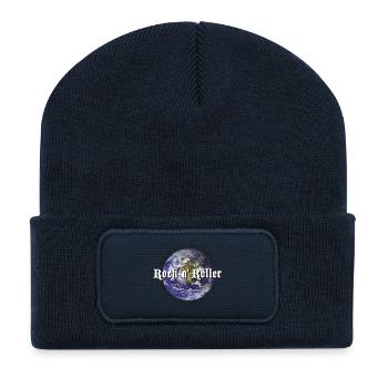 Rock the World Save the Planet - Recycelte Patch Beanie - French Navy - Vorne