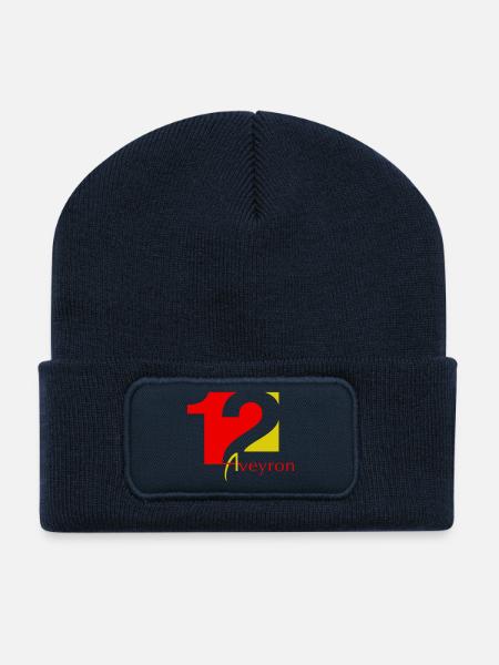 Aveyron - Beanie recyclé à patch - bleu marine