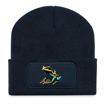 Frosch - Recycelte Patch Beanie - French Navy - Vorne