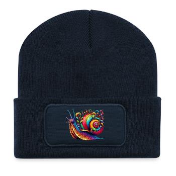 Schnecke - Recycelte Patch Beanie - French Navy - Vorne