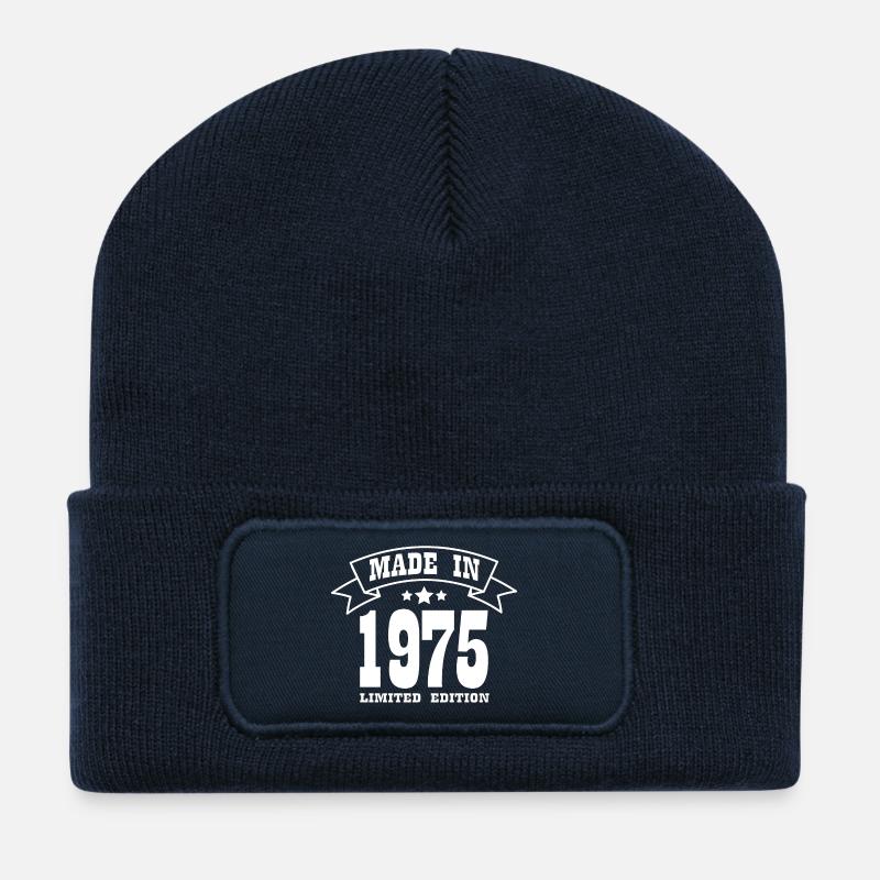 Vintage Vibes made in 1975 - Recycled Patch Beanie - french navy