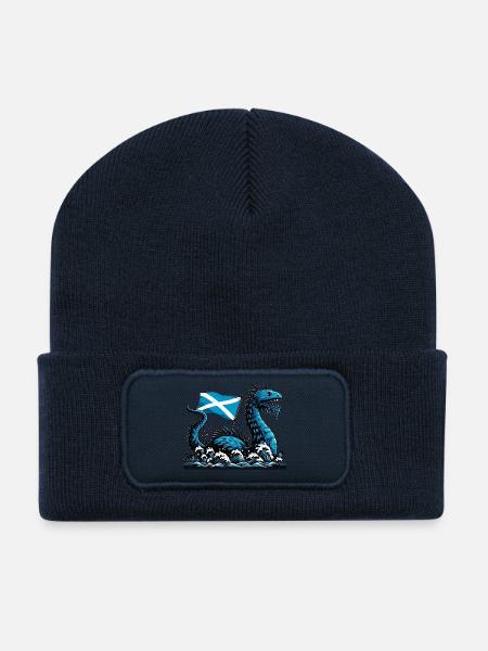 Scotland Loch Ness Monster - Recycled Patch Beanie - french navy