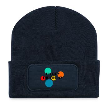 HAPPY BIRTHDAY. HAPPY BIRTHDAY. ANNIVERSARY. - Recycled Patch Beanie - french navy - Front
