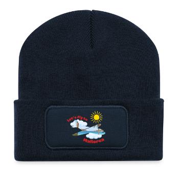Let's fly to Mallorca - Recycled Patch Beanie - french navy - Front