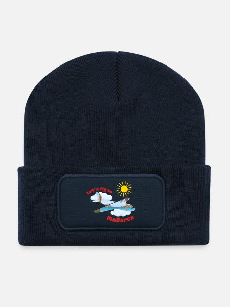 Let's fly to Mallorca - Recycled Patch Beanie - french navy