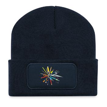 I like school supplies - Recycled Patch Beanie - french navy - Front