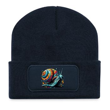 Snail - Recycled Patch Beanie - french navy - Front