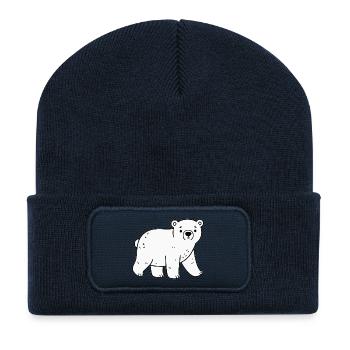 Polar bear - Recycled Patch Beanie - french navy - Front