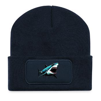 Hai - Recycelte Patch Beanie - French Navy - Vorne
