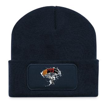 Parachutiste - Beanie recyclé à patch - bleu marine - Devant