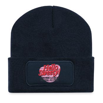 Hello Sweety! – Flirty Retro Vibes - Recycled Patch Beanie - french navy - Front