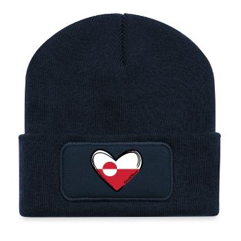 Grönland - Greenland - Kalaallit Nunaat - Recycelte Patch Beanie - French Navy - Vorne