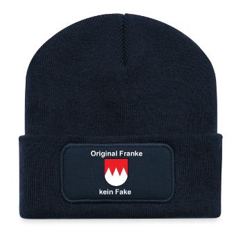 Original Franke - Recycelte Patch Beanie - French Navy - Vorne