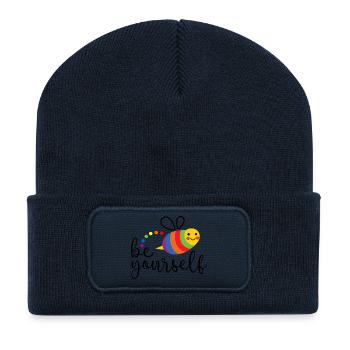 LGBTQ Pride Month - Sei du selbst - Recycelte Patch Beanie - French Navy - Vorne
