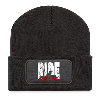 Pour les motards - RideWithSoul - Beanie recyclé à patch - charbon - Devant