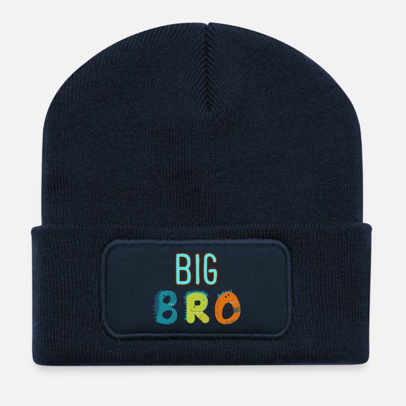 Grand Frère - Big Bro - Beanie recyclé à patch - bleu marine