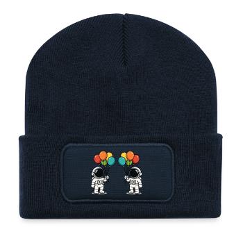 astronaut ballons 2 - Recycelte Patch Beanie - French Navy - Vorne