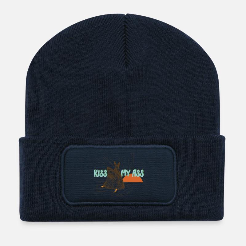 DU KANNST MICH MAL - Recycelte Patch Beanie - French Navy
