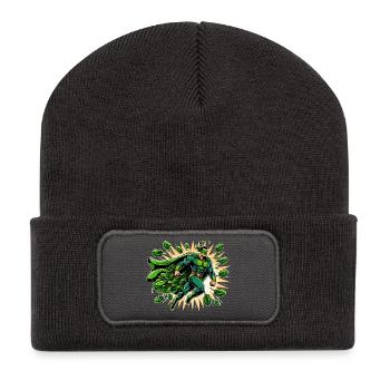 Spinachman: Leaf of Justice - Recycled Patch Beanie - dark grey - Front