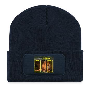 Verrückter Dschungel - Recycelte Patch Beanie - French Navy - Vorne