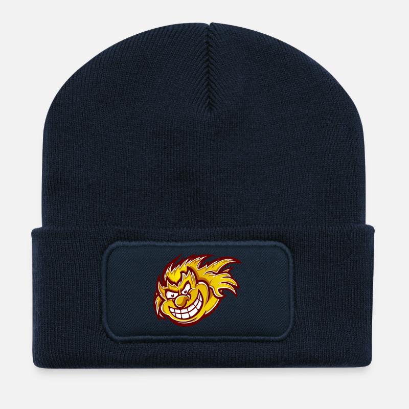 Feuerball - Recycelte Patch Beanie - French Navy