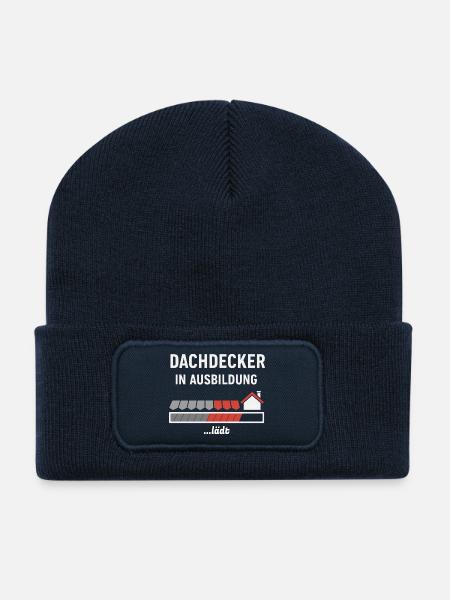 Dachdecker in Ausbildung Motiv - Recycelte Patch Beanie - French Navy