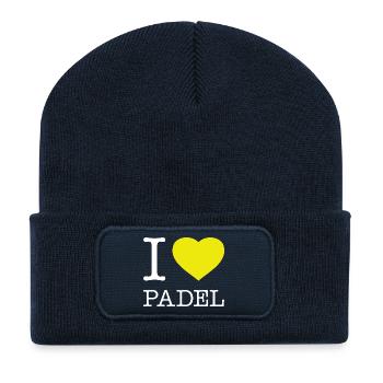 I Love Padel - Recycled Patch Beanie - french navy - Front