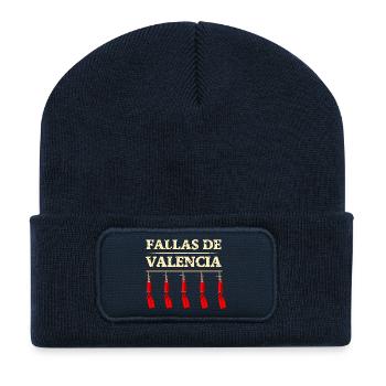 Fallas de Valencia Traca - Beanie recyclé à patch - bleu marine - Devant