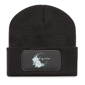 Für Capucine - Recycelte Patch Beanie - Dunkelgrau - Vorne