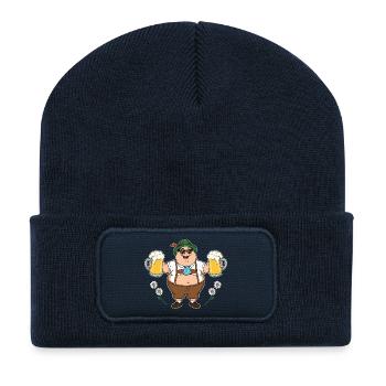 Ivresse Bavière Bière Munich Costume traditionnel Fest - Beanie recyclé à patch - bleu marine - Devant