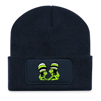 2 Frogs Reggae Music Rasta Hair Hat Jamaica - Recycled Patch Beanie - french navy - Front