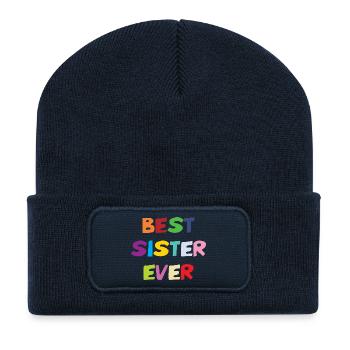 Best Sister Ever - Meilleure Sœur - Recycled Patch Beanie - french navy - Front