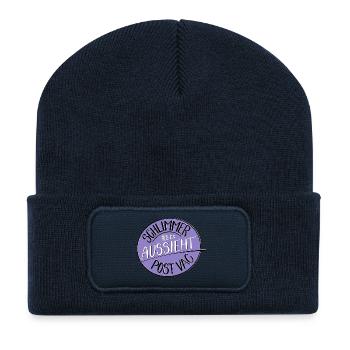 Schlimmer als es aussieht, Post Vac - Recycelte Patch Beanie - French Navy - Vorne
