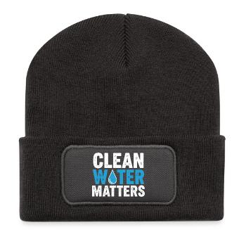 Funny Water Treatment Plant Operator & Wastewater - Recycled Patch Beanie - dark grey - Front