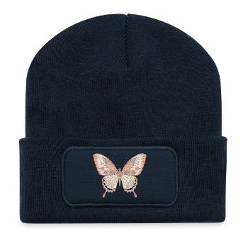 Boho Butterfly - Recycled Patch Beanie - french navy - Front