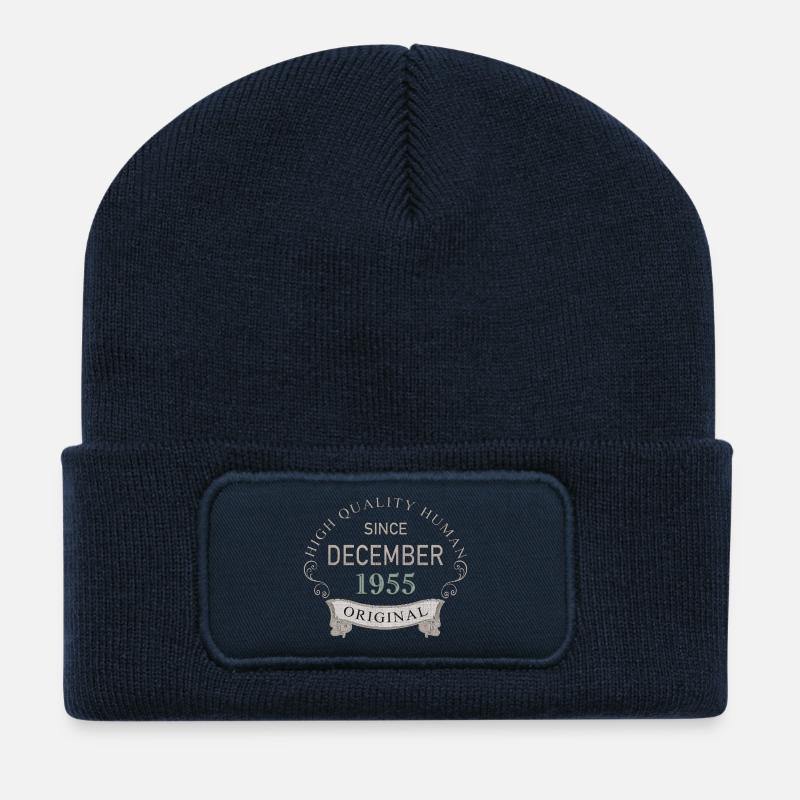 Since_December_1955 - Beanie recyclé à patch - bleu marine