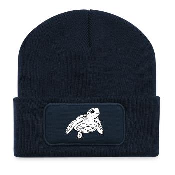 Turtle Turtles - Recycled Patch Beanie - french navy - Front