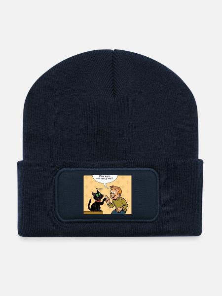 Franky & Meeko first meeting - Recycled Patch Beanie - french navy
