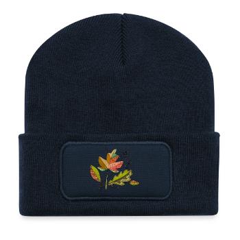 leaves - Recycled Patch Beanie - french navy - Front