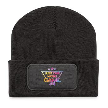 Just_one_more_game_ _cool_style - Recycled Patch Beanie - dark grey - Front