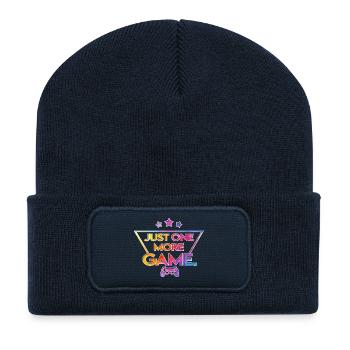 Just_one_more_game_-_cool_style - Recycelte Patch Beanie - French Navy - Vorne