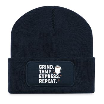 Barista Espresso Coffee Caffeine - Recycled Patch Beanie - french navy - Front