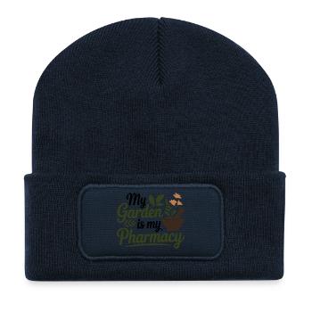 Herbalist My Garden Is My Pharmacy Professional  - Recycled Patch Beanie - french navy - Front