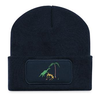 Tiger & Dino  - Recycelte Patch Beanie - French Navy - Vorne