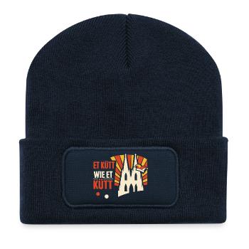 Carnival Cologne Alaaf Gift Funny - Recycled Patch Beanie - french navy - Front