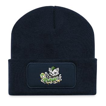 Punkkatz Graffiti Mohawk - Recycelte Patch Beanie - French Navy - Vorne